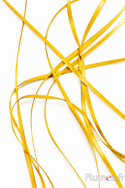 Nastro raso - larghezza 3 mm - giallo